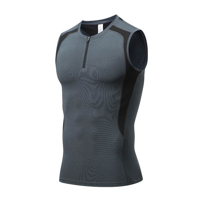 Men's Quick-Dry Sleeveless Workout Compression Tank Top