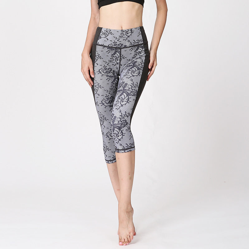 Sculpting Seamless Printed Leggings – High-Waist Gym & Yoga Leggings for Women