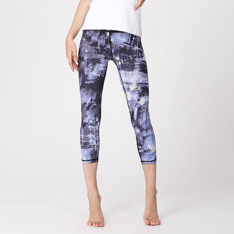 Sculpting Seamless Printed Leggings – High-Waist Gym & Yoga Leggings for Women
