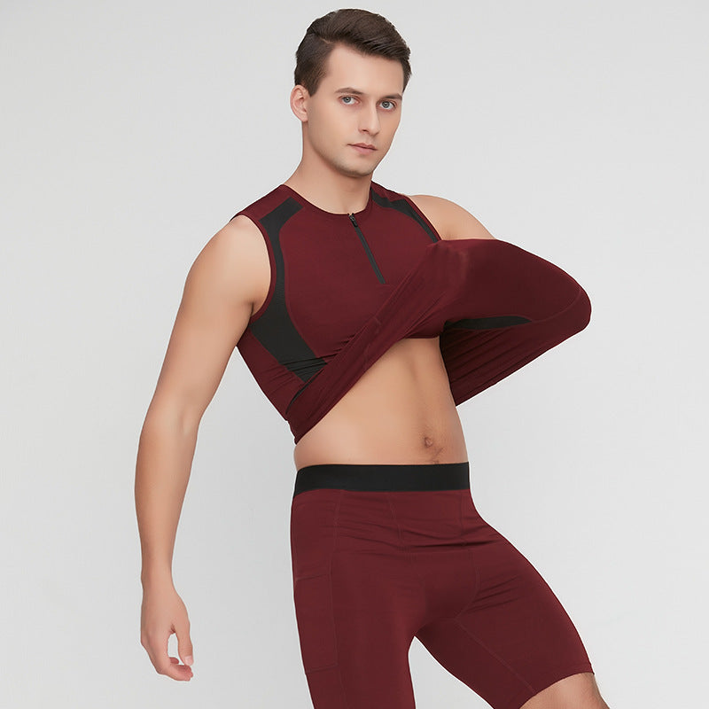 Men's Quick-Dry Sleeveless Workout Compression Tank Top