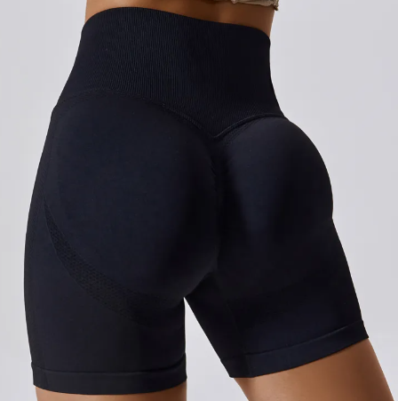 Seamless Butt-Lifting Yoga Shorts – High-Waist Gym Shorts for Women