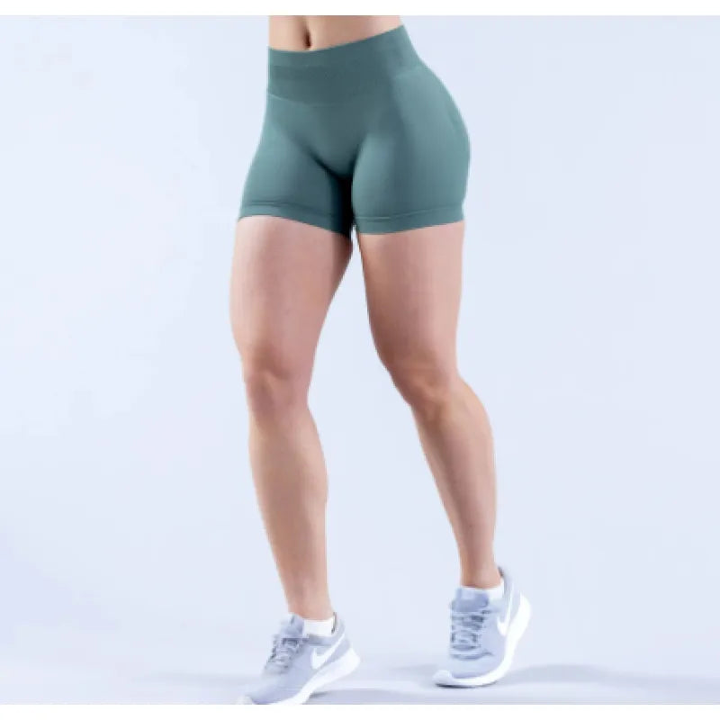 Seamless High-Waist Fitness Yoga Shorts – Butt-Lifting Gym Shorts for Women