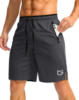 Men's 9" Mesh Basketball Gym Shorts with Zipper Pocket