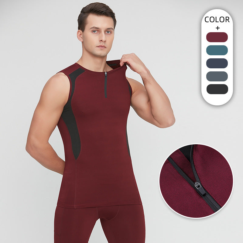 Men's Quick-Dry Sleeveless Workout Compression Tank Top