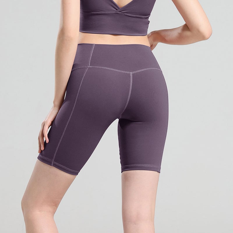 High-Waist Hip-Shaping Yoga Shorts – Sculpting Gym Shorts for Women